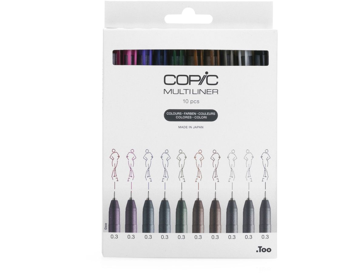 COPIC Multiliner 0.3mm 22075620 Color Set, 10 Stück (4013695264912)