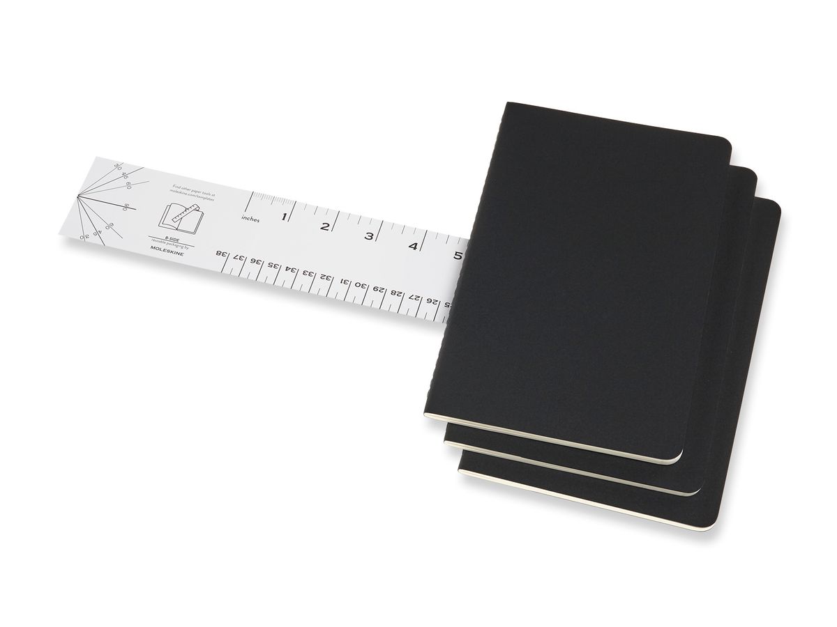 MOLESKINE Notizheft 3x 13x1.4x21cm 719213 gepunktet, schwarz, 80 Seiten (8058341719213)