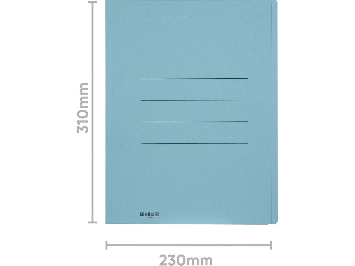 BIELLA Chemise A4 25040005U bleu 240g/m2 100 pcs. (7611365216536)