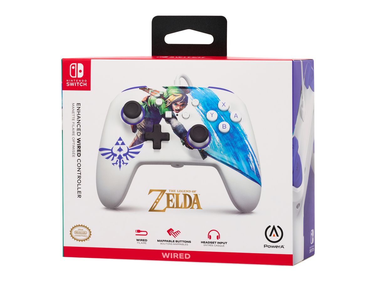 POWER A Enhanced Wired Controller 1526548-01 Master Sword Attack, NSW (0617885028649)