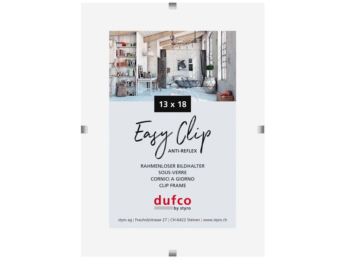 DUFCO Cliprahmen (ohne Rahmen) 1420.41001 13x18cm (7610259410012)