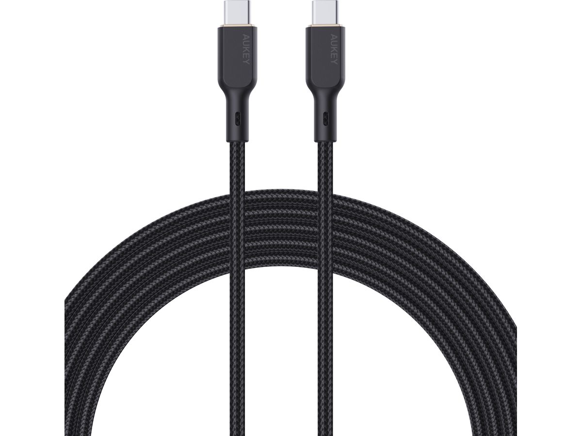 AUKEY Cable USB-C-to-C Kevlar Core CB-KCC101 Nylon Braided,1.0m,100W,Bl. (0689323785308)