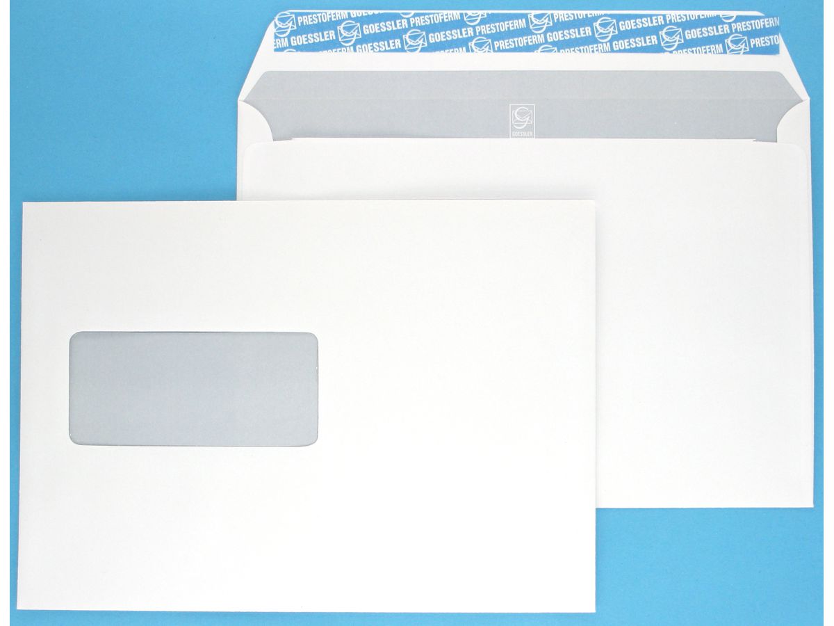 GOESSLER Couvert Cavanna m/Fenster C5 1354 100g, weiss 500 Stück (7640126610801)