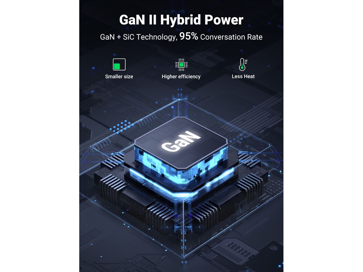 UGREEN USB Desktopcharger Nexode 40914 200W,2xUSB-A+4xUSB-C GaN,Bl. (6957303849147)