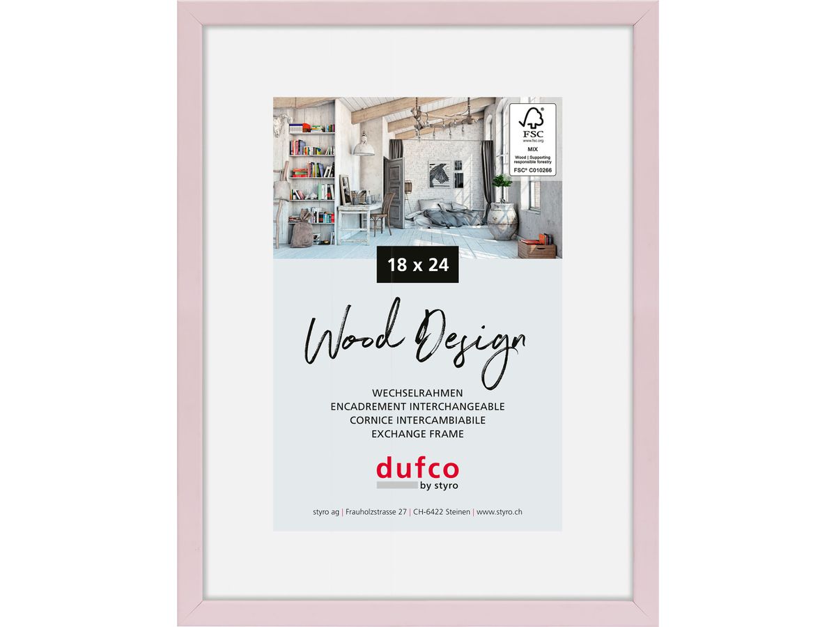 DUFCO Cadre photo Hay 18x24cm 1610.81083 rose clair (7612176094610)