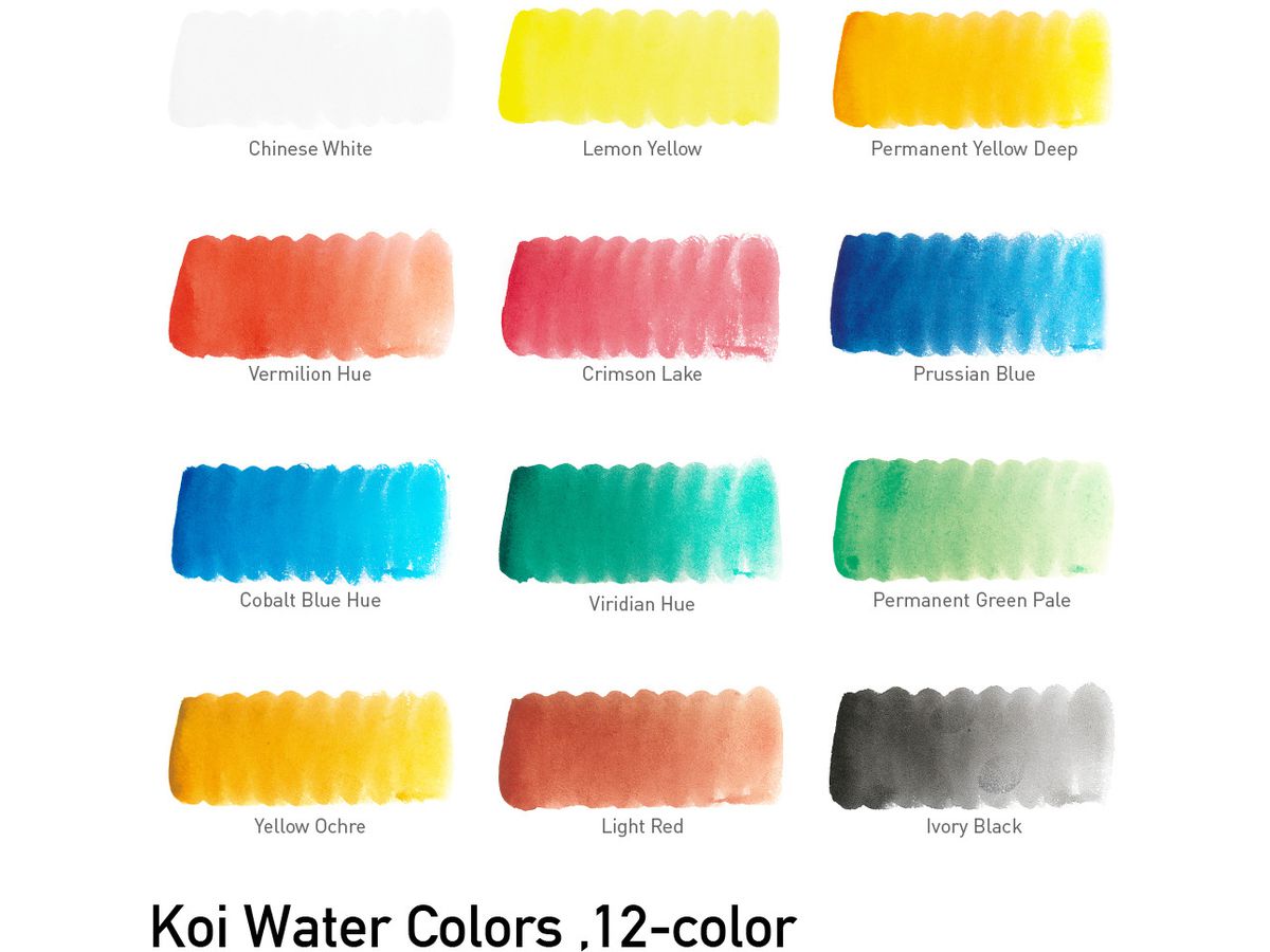 SAKURA Aquarellfarbe Koi Pocket Field XNCW12H Sketchbox 12 Farben (0084511383821)