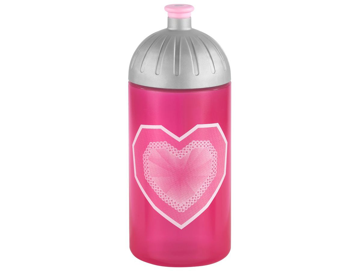 STEP BY STEP Bottiglia 188191 Glitter Heart, Pink (4047443461179)