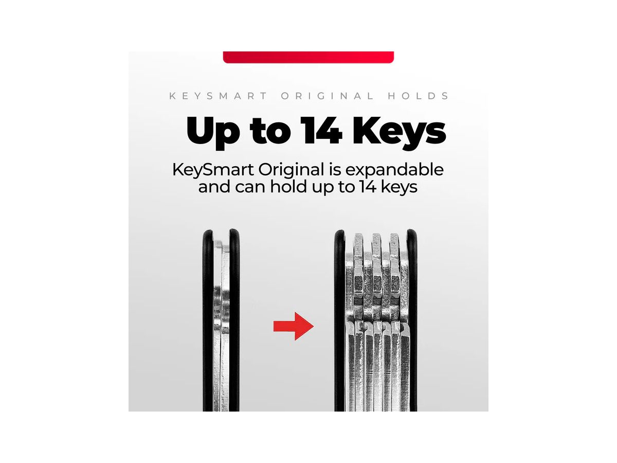 KEYSMART Original Key Holder KS019-CF3K Carbon Fiber 3K 14 Keys (0810024054237)