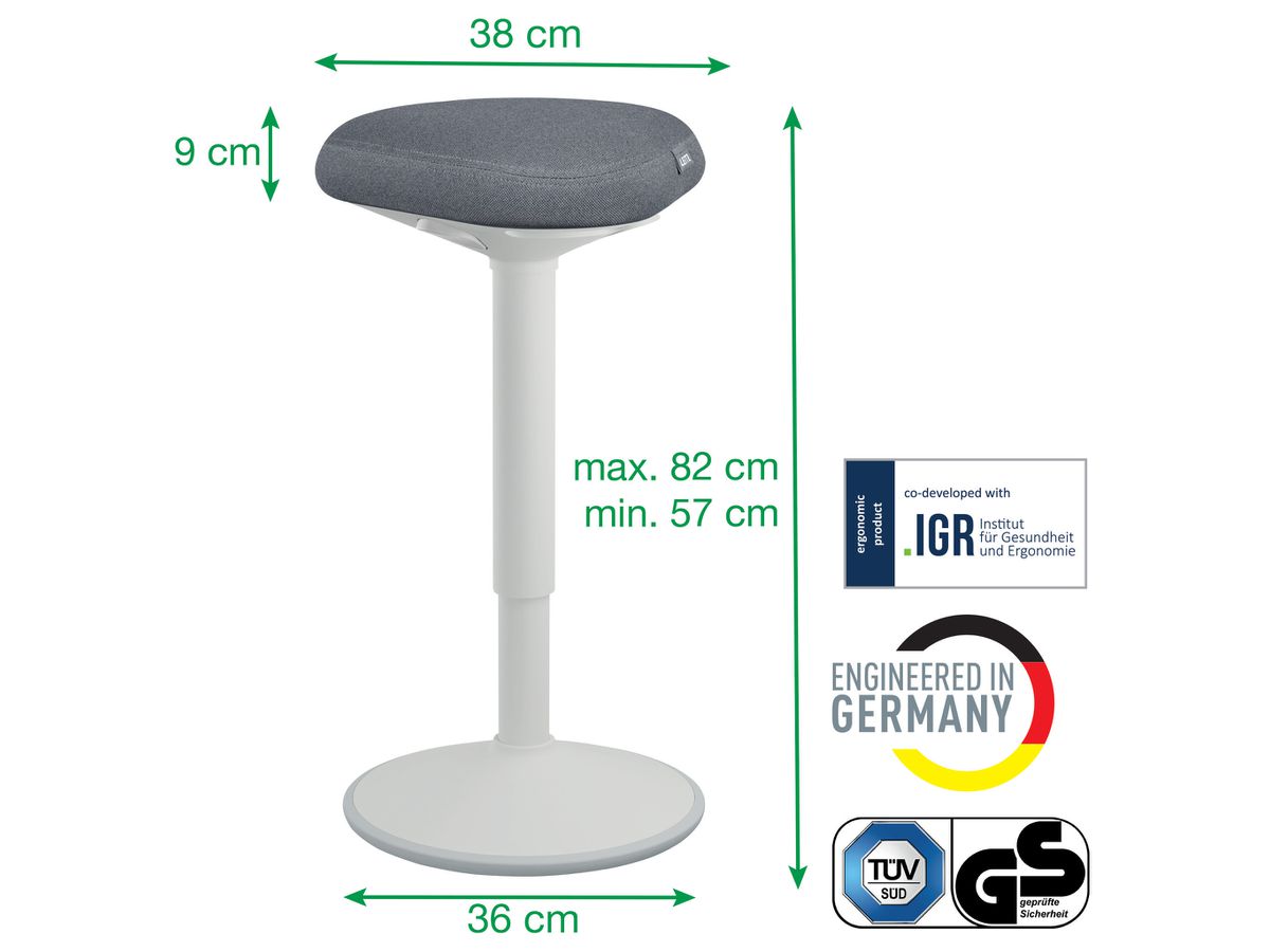 LEITZ Sgabello Ergo Activ 6545-00-85 grigio chiaro (4002432138425)