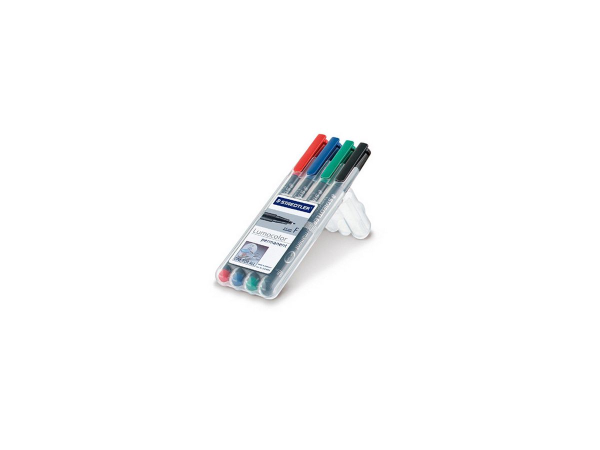 STAEDTLER Lumocolor permanent F 318WP4 4 couleurs ass. (4007817310809)