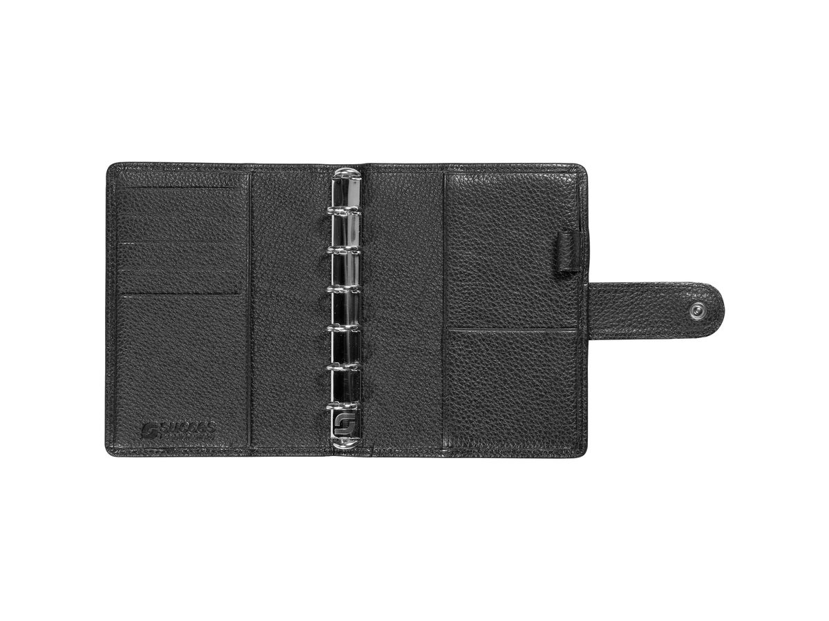 SUCCES Agenda Junior Ringbuch Cadiz 84236502U Leder schwarz 11x14.2cm (8717481150224)