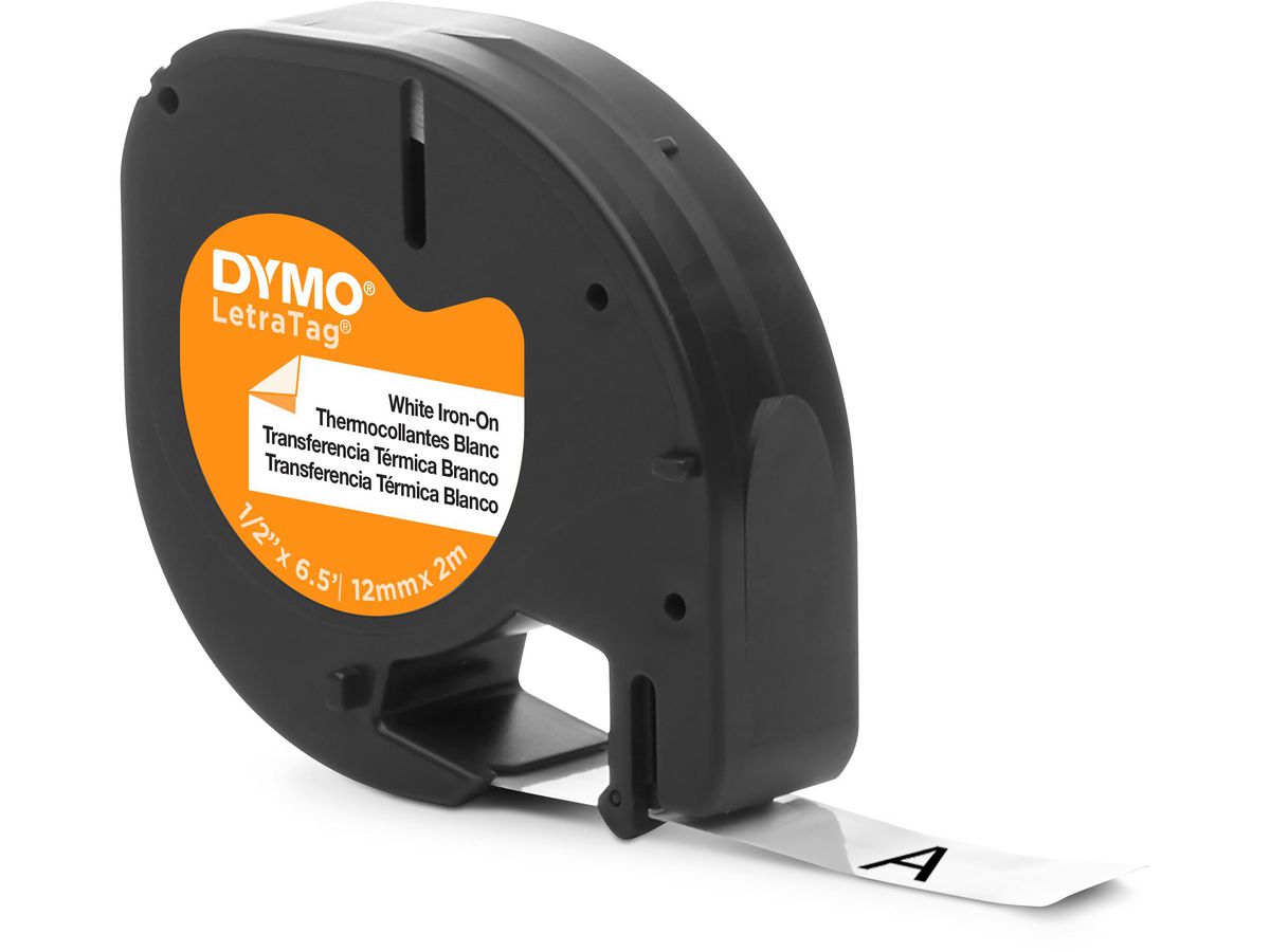DYMO Schriftband LetraTag 12mmx2m S0718850 weiss, bügelbar (5411313187695)