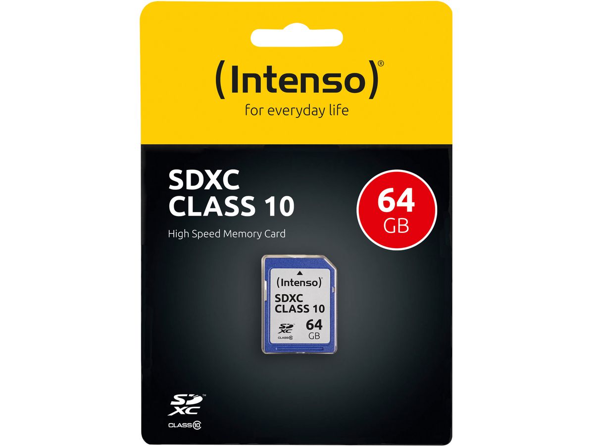 INTENSO SDXC Card Class 10 64GB 3411490 (4034303017935)