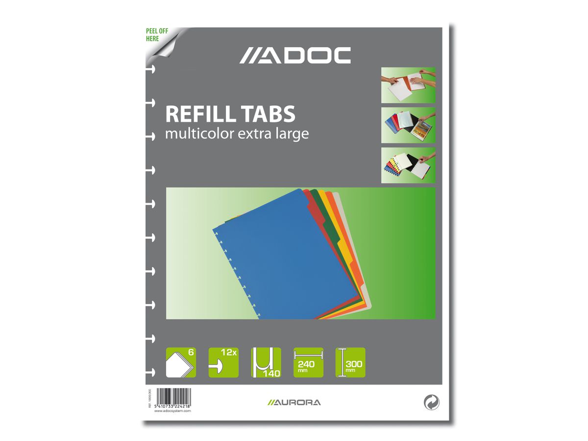 ADOC Indice PP A4+ 1899.060 multicolore 6 part. (5410733224218)