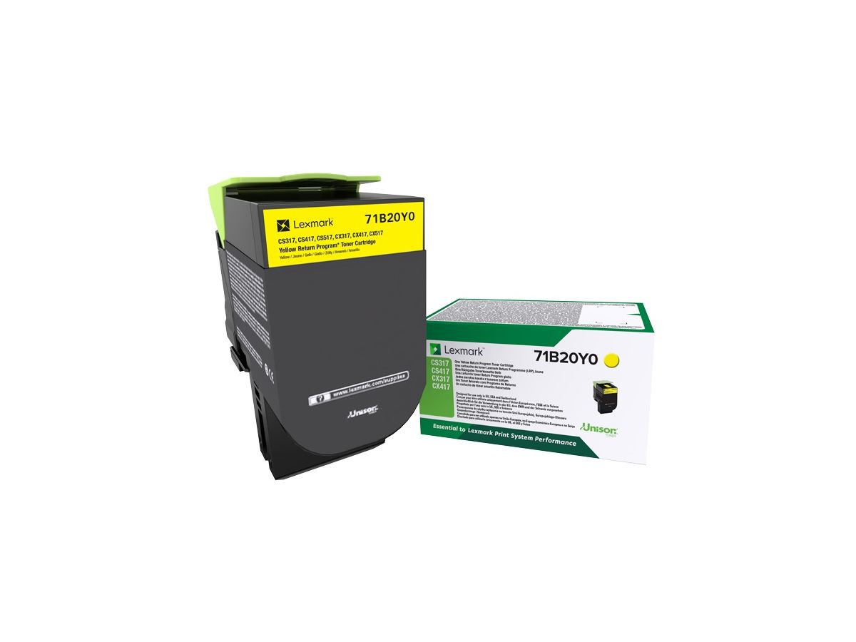 LEXMARK Modulo toner return yellow 71B20Y0 CS31/41/51x 2300 pagine (0734646641906)