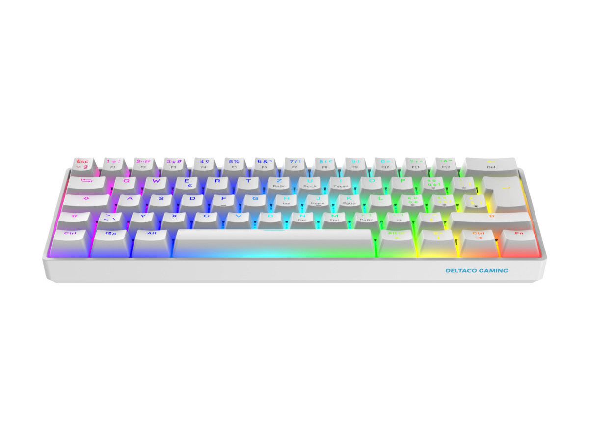 DELTACO Mechanical Keyboard DK470 GAM-175-W-CH Hot-Swap,KTT Switches,White (5706470154803)