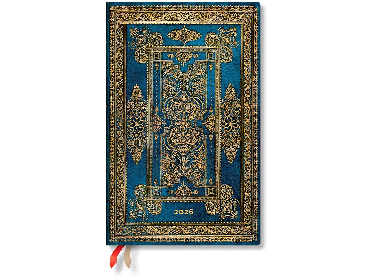 PAPERBLANKS Agenda Blue Luxe 2026 DD0620-7 1W/2S HOR Maxi HC DE 13.5x21cm (9780349706207)