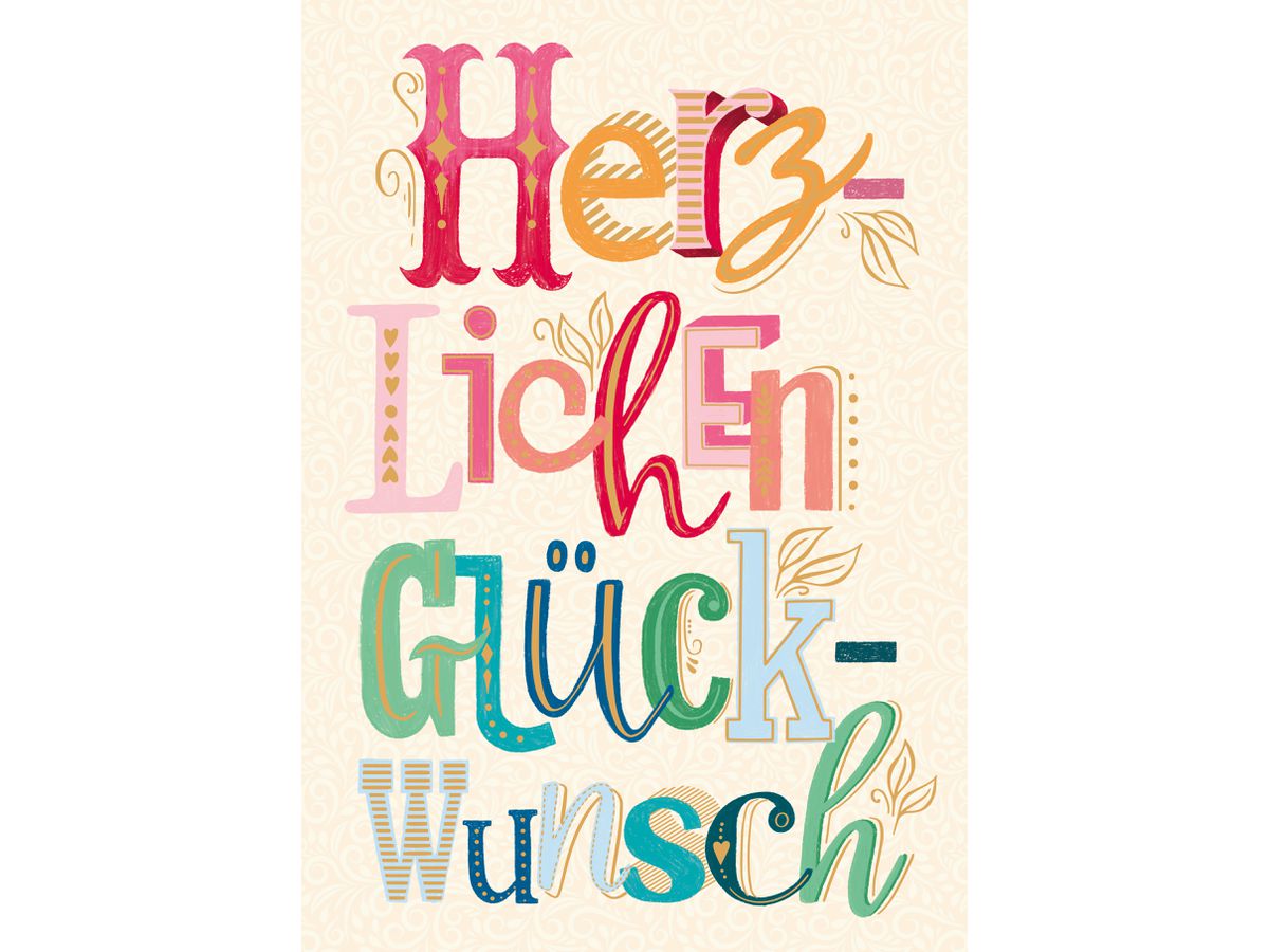 ABC Carte d'anniversaire A4 54018 Félicitations (7611119212692)