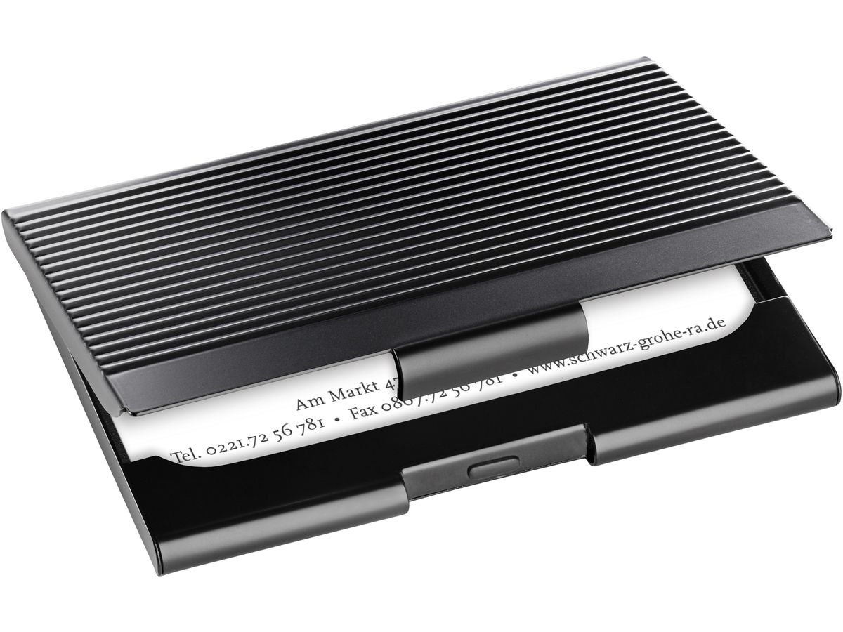 SIGEL Visitenkarten-Etui matt VZ134 Metall, 20 ST. Black (4004360833694)