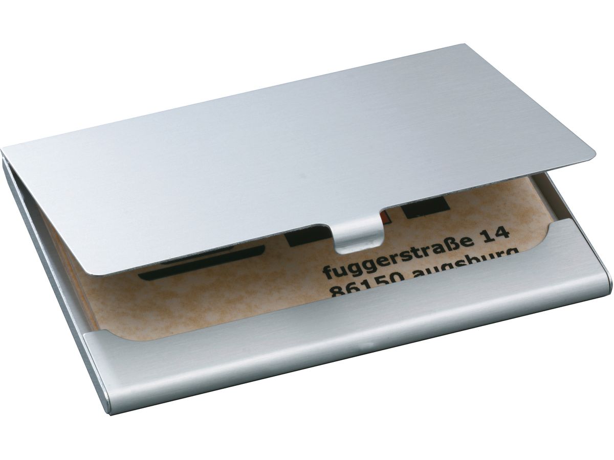 SIGEL Visitenkarten-Etui 63x92mm VZ135 Alu -15 Karten (4004360966507)
