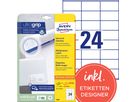 AVERY ZWECKFORM Universal-Etiketten 70x36mm 3490 weiss 720 Stk./25 + 5 Blatt (4004182034903)