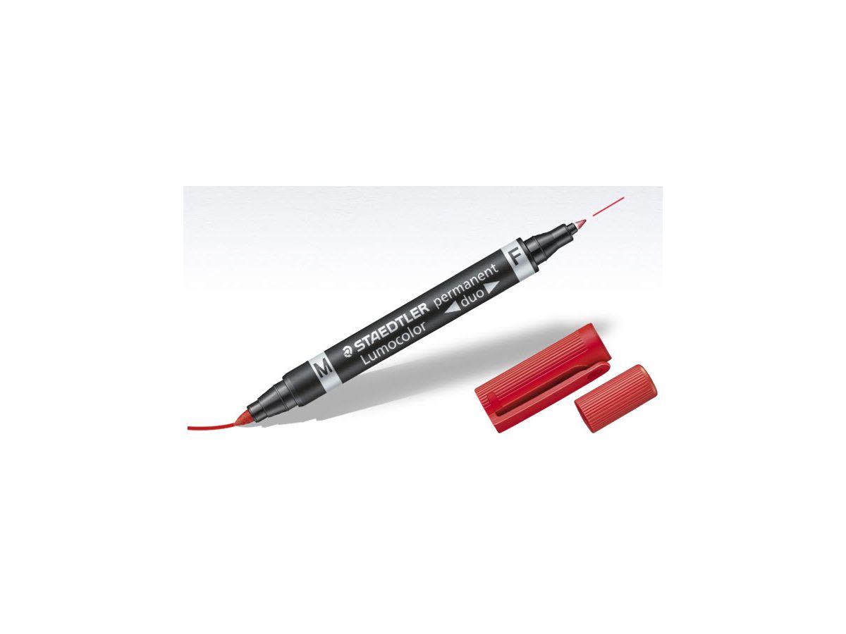 STAEDTLER Lumocolor DUO 348 0.6/1.5mm 348-2 rot perm. (4007817348000)