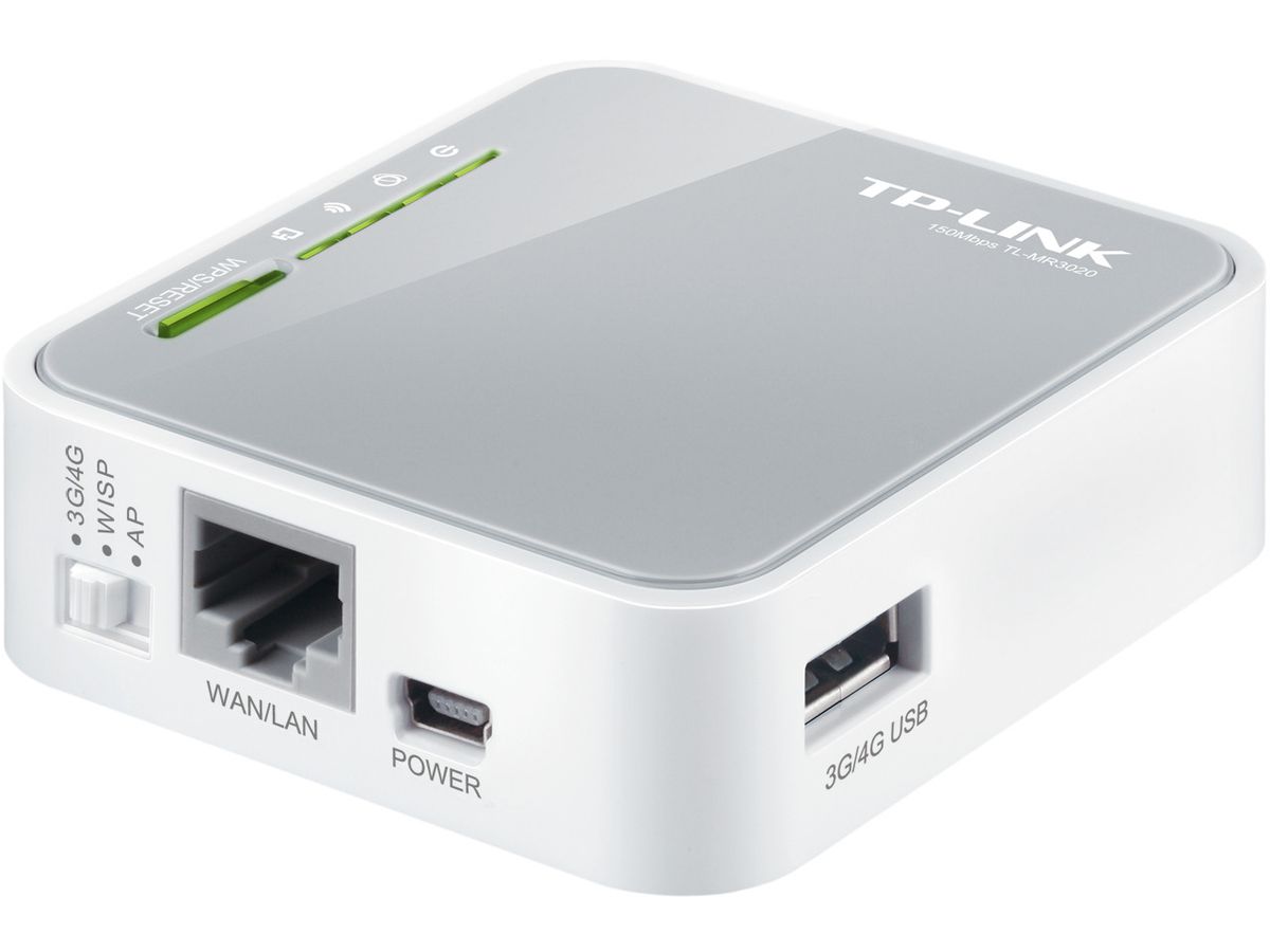 TP-LINK Wireless-N Router 3G Portable TLMR3020 150Mbps (6935364051709)