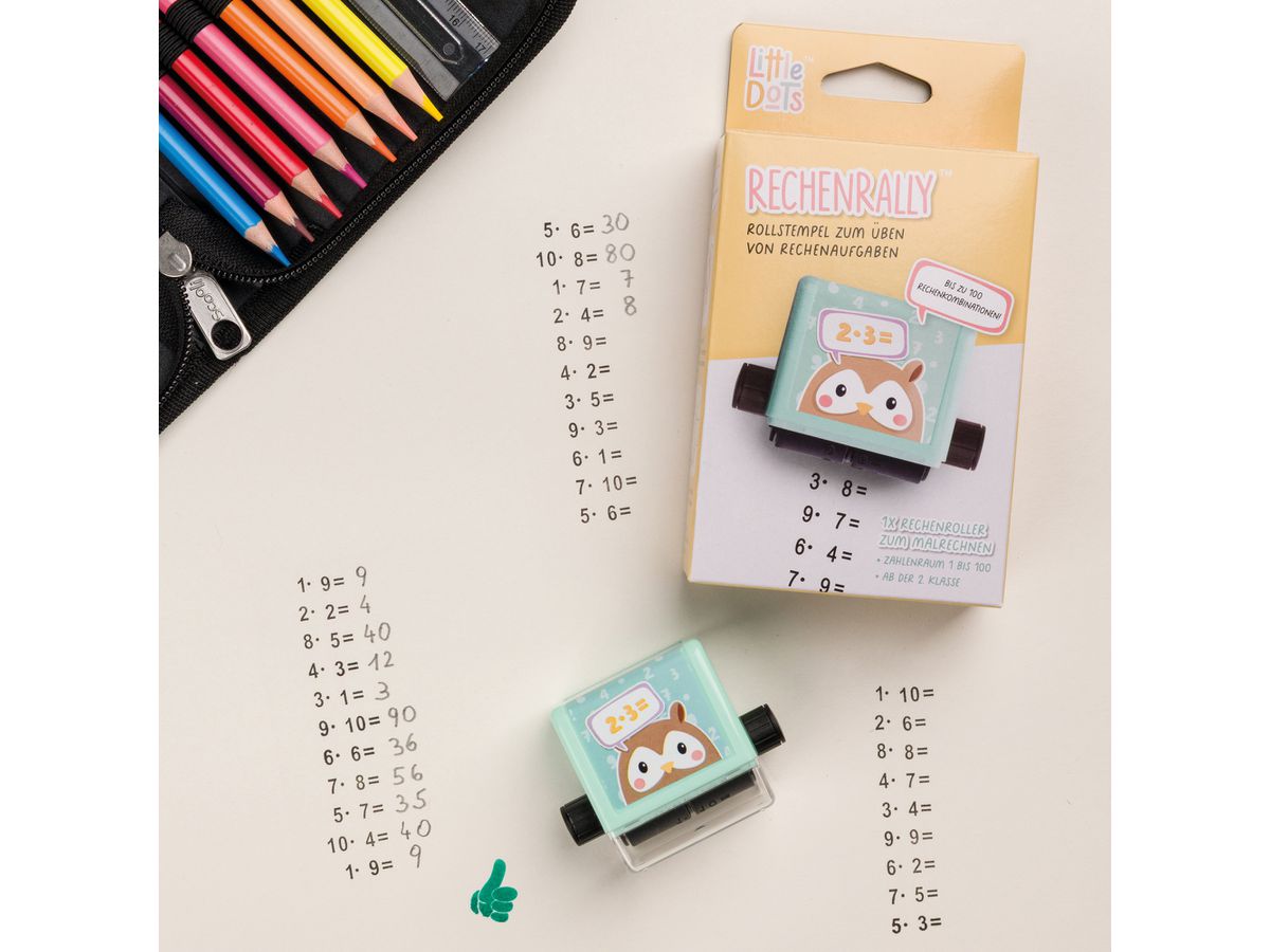 LITTLE DOTS Rechenrally Rollstempel 160ROLLSTEMP Mal Rechnen, Zahlen (9010835137124)