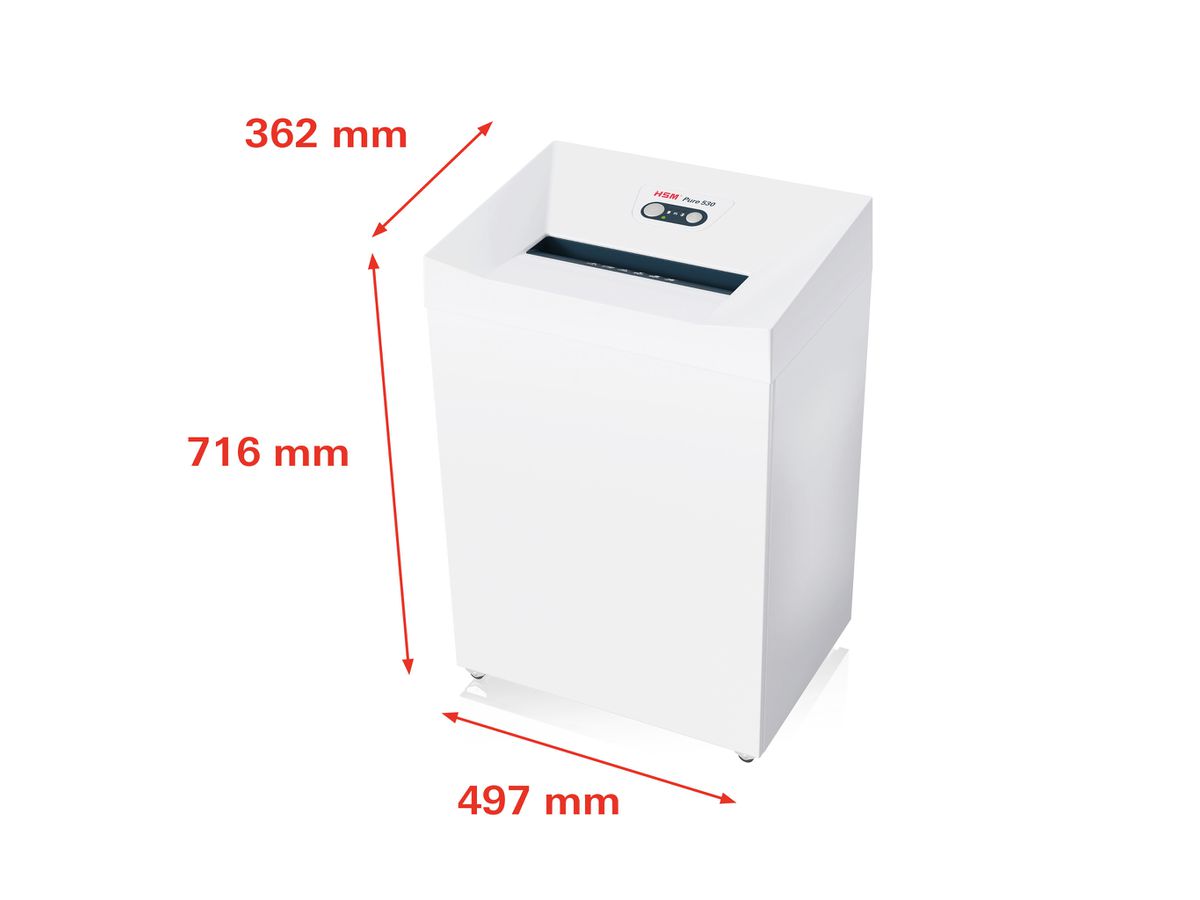 HSM Destructeur docu. Pure 530 2350111 P-2, 80lt (4026631054294)