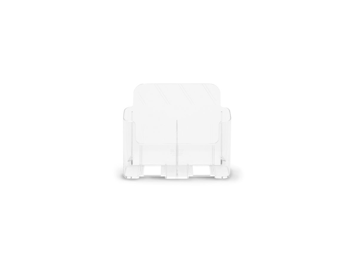 DEFLECTO Prospekthalter A4 74501 transparent hoch 2 Fächer (0079916745015)