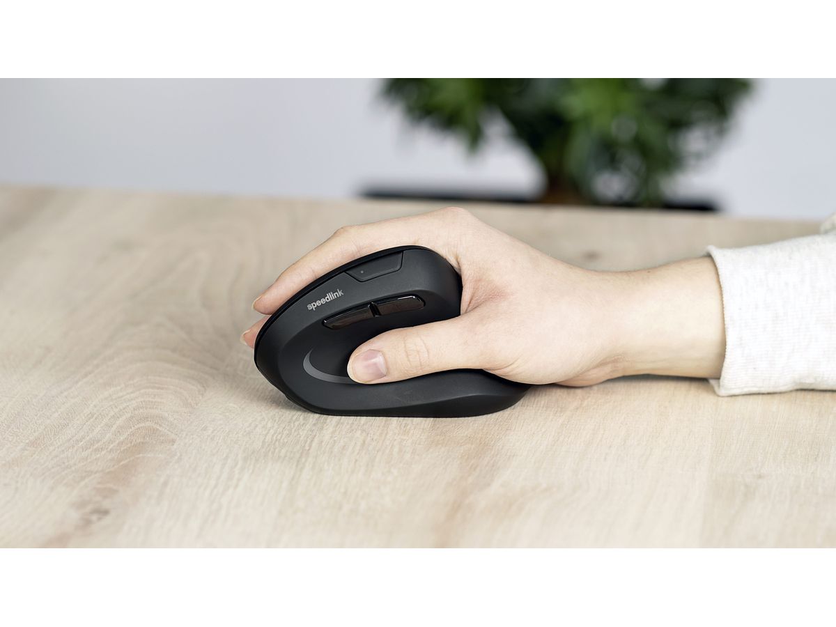 SPEEDLINK PIAVO PRO Illum. Ergo Mouse SL-630026-BK Wireless,Rechargeable,Black (4027301907223)