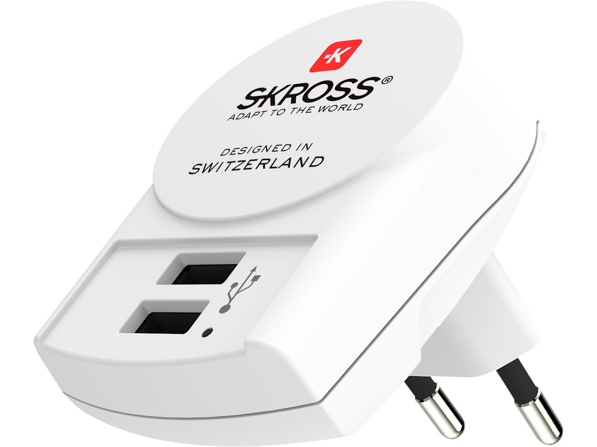 SKROSS Euro USB Charger (2xA) 1.302421 (7640166323051)