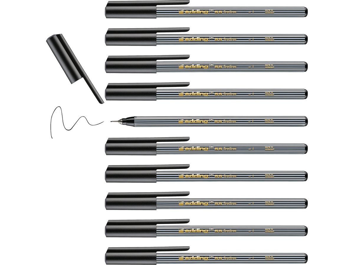 EDDING Fineliner 55 0,3mm 55-1 schwarz (4004764338689)
