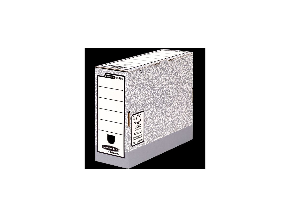 FELLOWES R-Kive Archivschachtel 1080501 grau/weiss 26x10.5x31.5cm (0043859645084)
