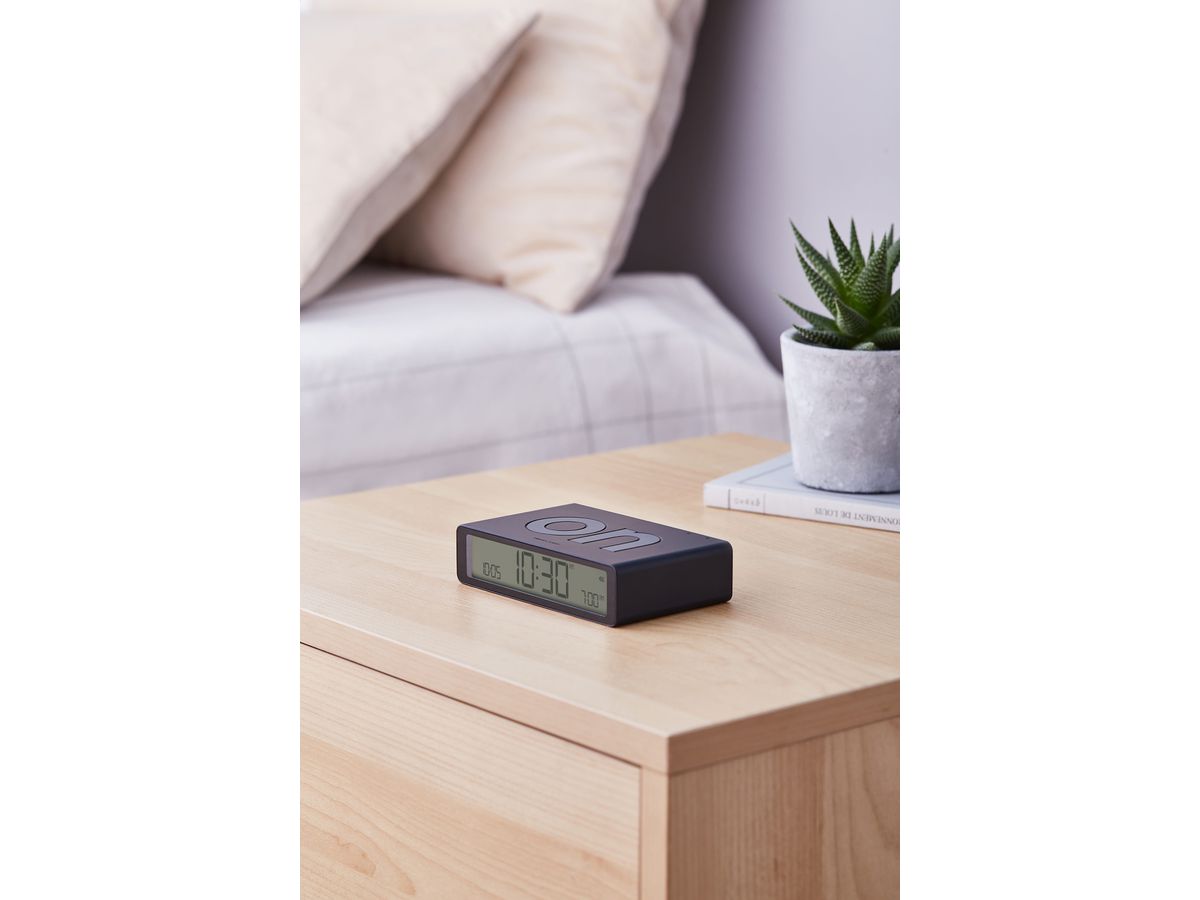 LEXON Wecker Flip Classic LR157N0 schwarz, USB-C (3660491209381)