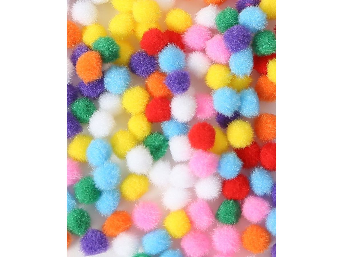 I AM CREATIVE Pompons Set 10mm 4111.03 ass, 200 Stück (7611983193806)