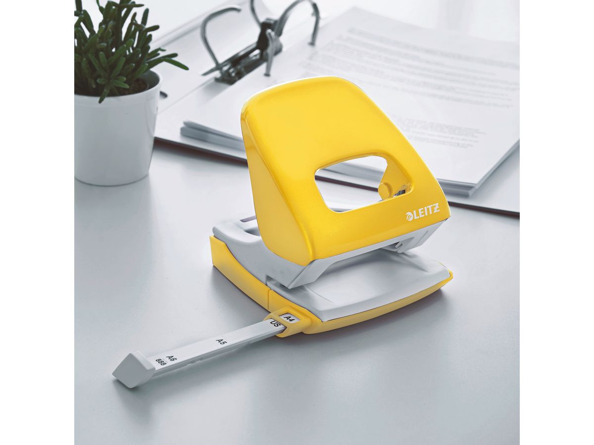 LEITZ Bürolocher NeXXt WOW 5008 5008-20-16 gelb 30 Blatt (4002432121540)