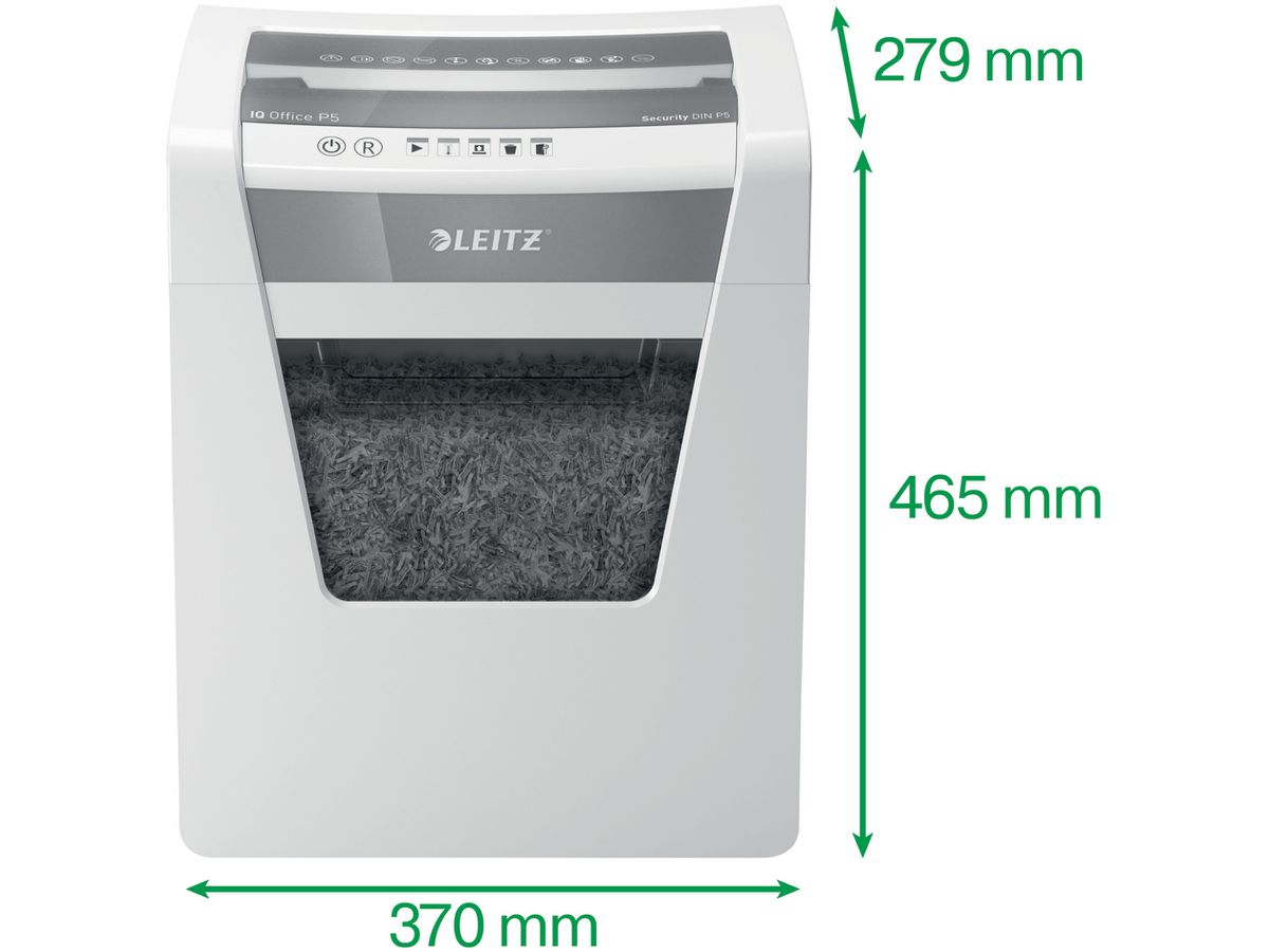 LEITZ Aktenvernichter IQ 8002-20-00 Office, P-5, 23lt (4002432119165)