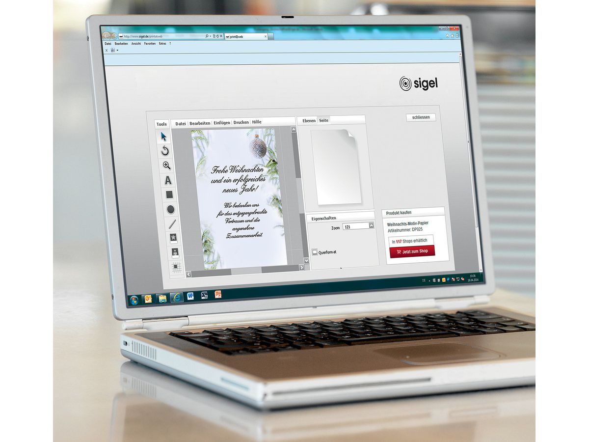 SIGEL Weihnachts-Papier A4 DP302 90g,Winter Mood 100 Blatt (4004360809033)