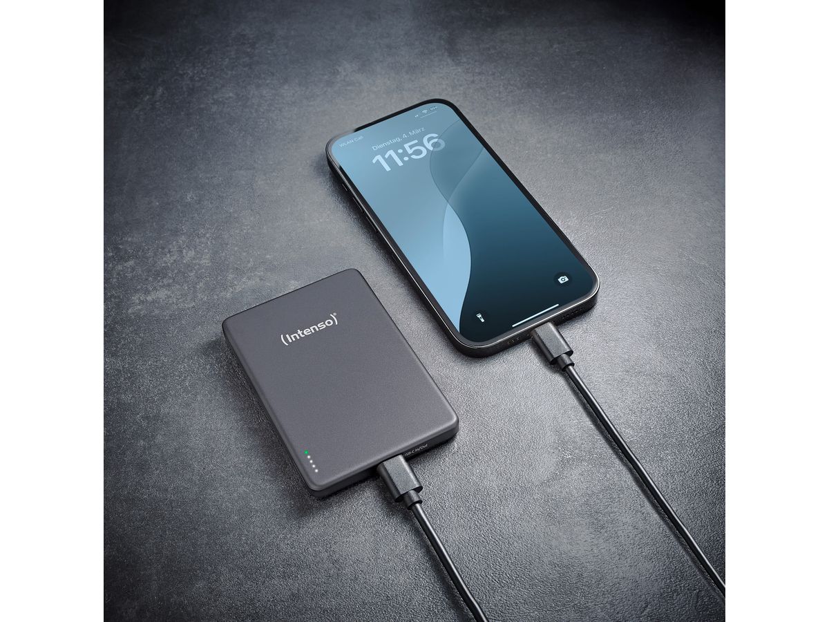INTENSO Powerbank MW5000 5000 mAh 7344024 Magnetic Wireless grey (4034303036189)