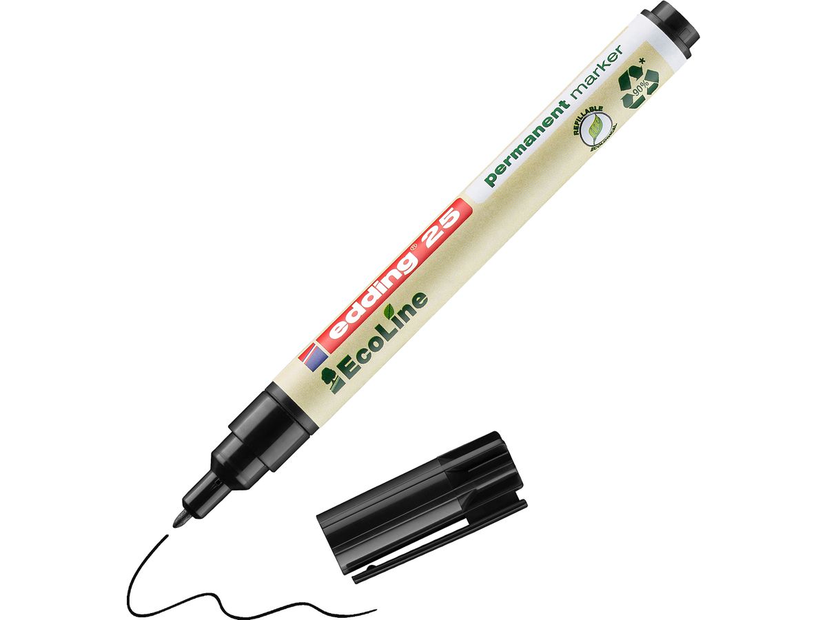 EDDING Permanent Marker 25 EcoLine 25-1 nero (4004764957385)