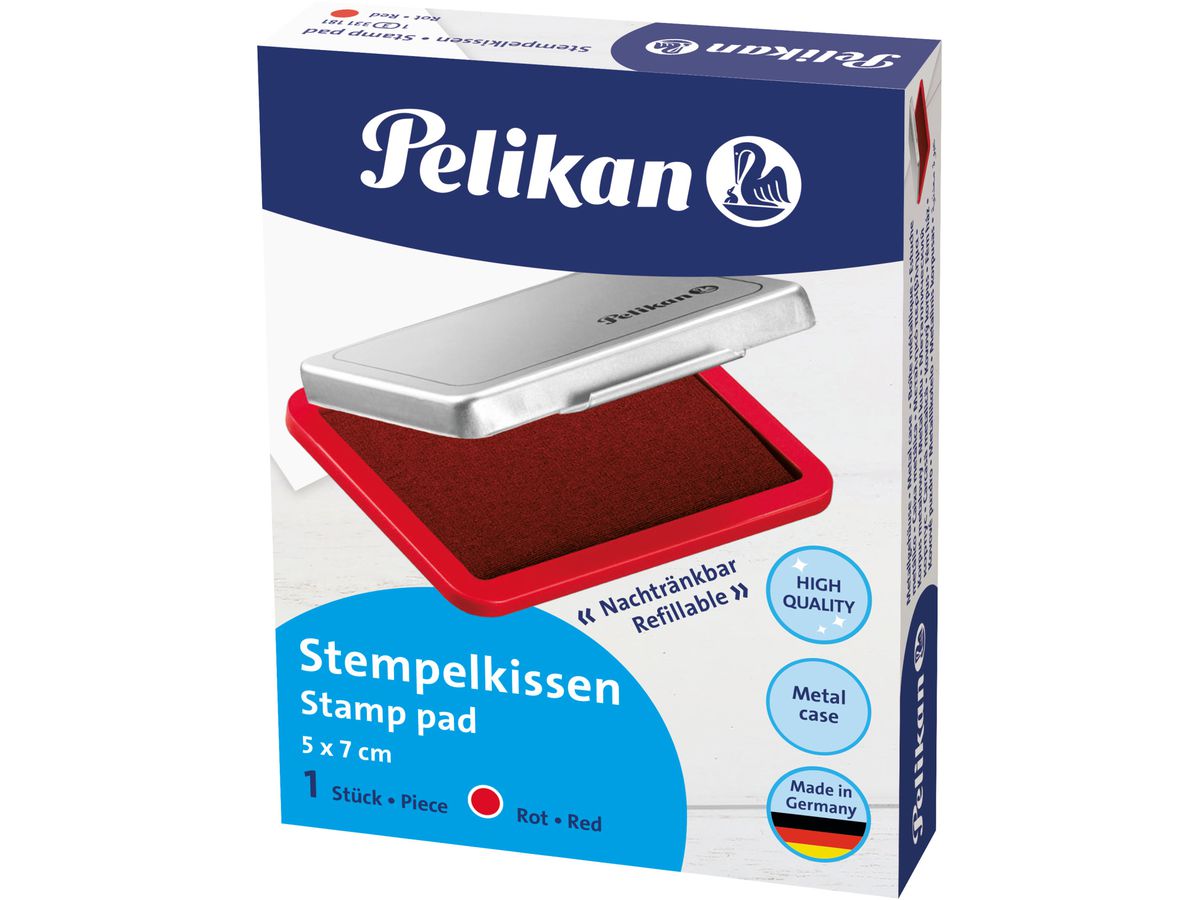 PELIKAN Metall-Stempelkissen rot 331181 Gr.3 7x5cm (4012700331182)