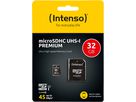 INTENSO Micro SDHC Card PREMIUM 32GB 3423480 with adapter, UHS-1 (4034303019830)