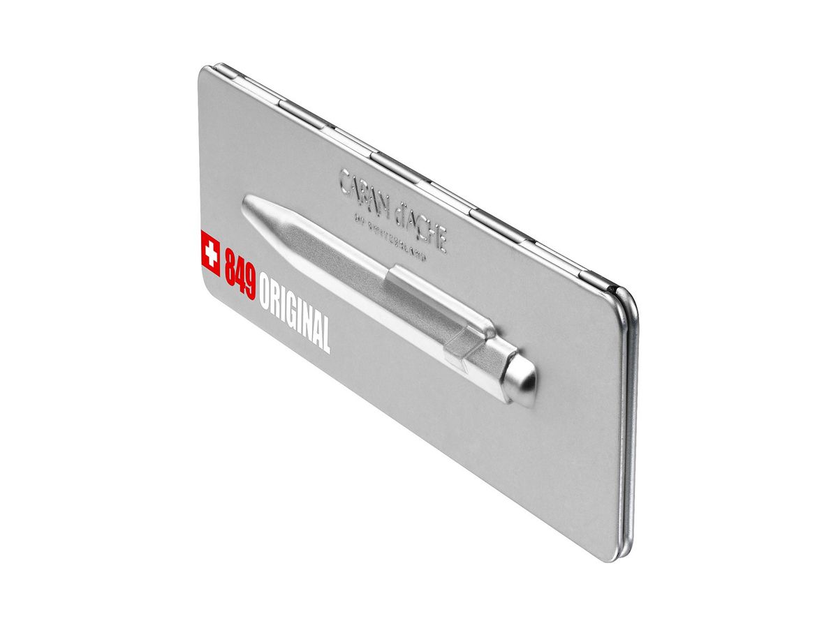 CARAN D'ACHE Kugelschreiber 849 Original 849.069 aluminium, mit Metalletui (7610186039393)