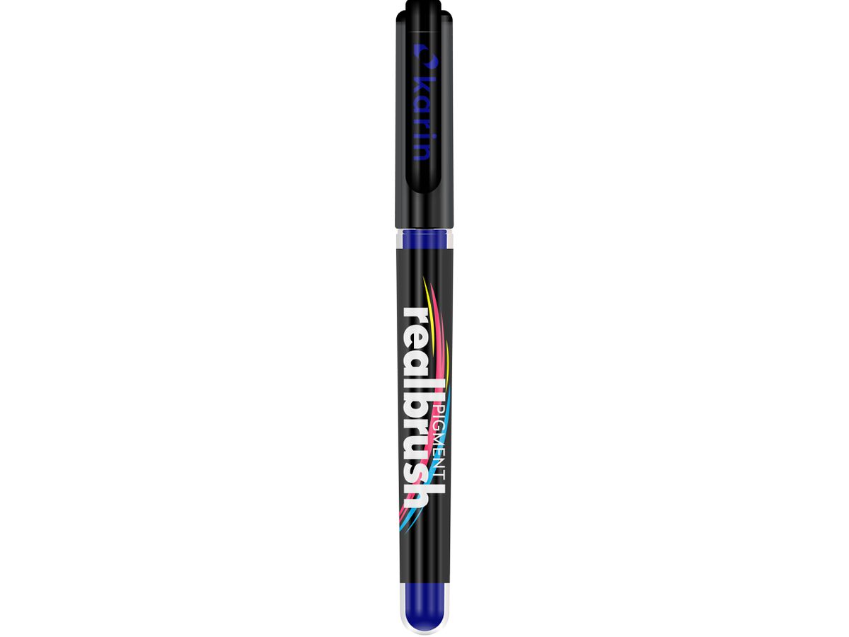 KARIN Real Brush Pen 0.4mm 33Z072 Pigment, bleu indigo (5904446031688)