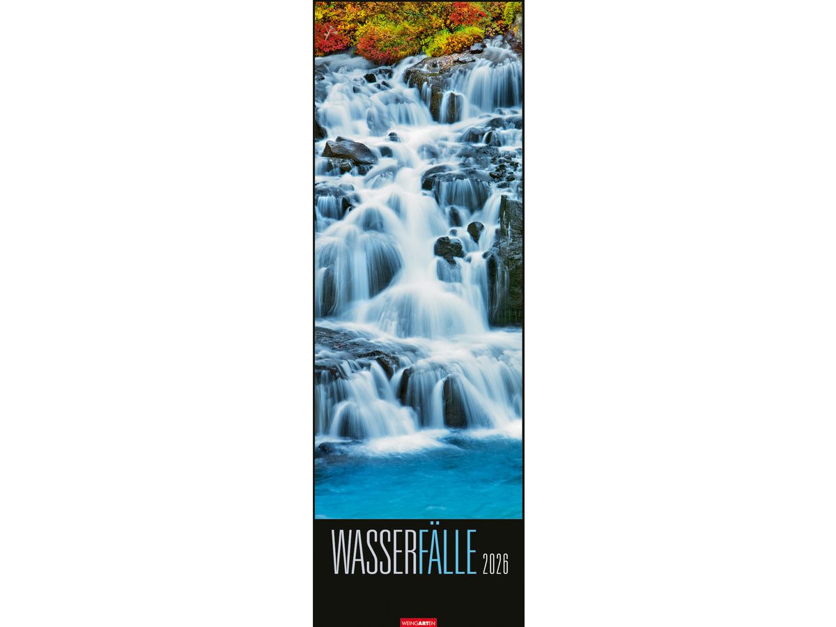 WEINGARTEN Calendrier 2026 2951800+26 Wasserfälle DE 34x98cm (9783839901625)
