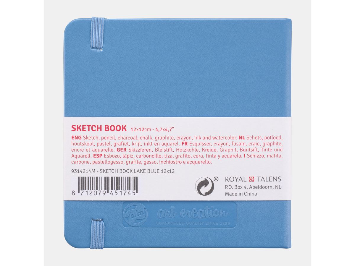 TALENS Sketchbook 12x12xcm 9314214M bleu lac 80 pages (8712079451745)