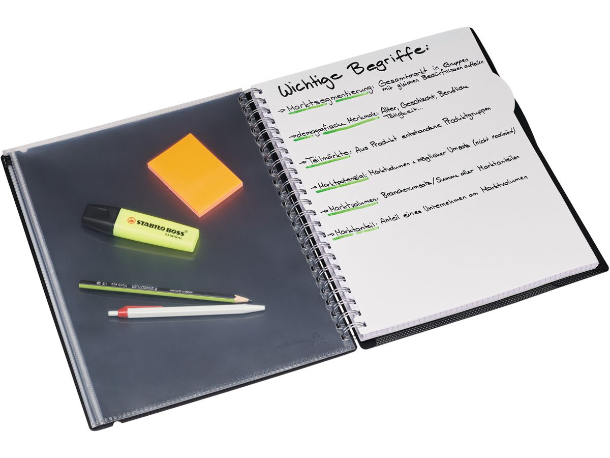 KOLMA Taccuino Selection A4 06.516.06 nero, a scacchi 120 fogli (7611967060667)