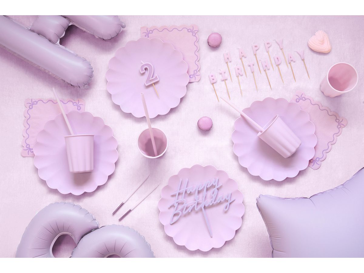 PARTYDECO Piatti con volant 22cm TPL1-014 viola 4 pezzi (5904555065772)