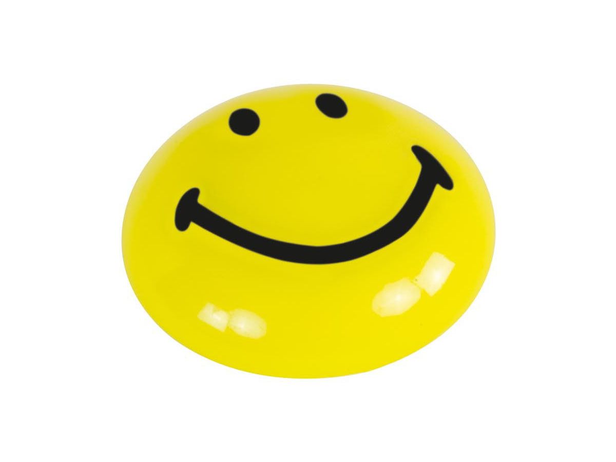 MAGNETOPLAN Smiley Magnete gelb-schwarz 16672 mittel 30mm 6 Stk. (4013695028453)